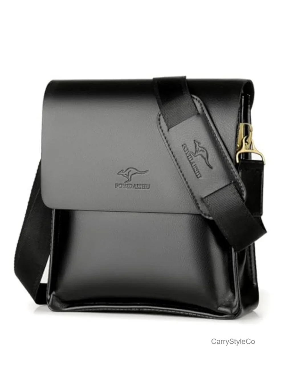 PU Leather Messenger Crossbody Bag Unisex Travel Work Business Shoulder Bag